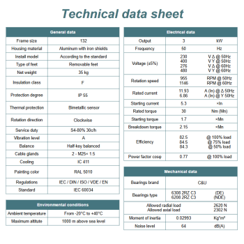 Silnik elektryczny 3kW 900 obr/min. 132 B3
